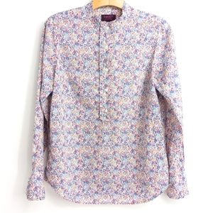 J. Crew Liberty of London Floral Ruffle Blouse